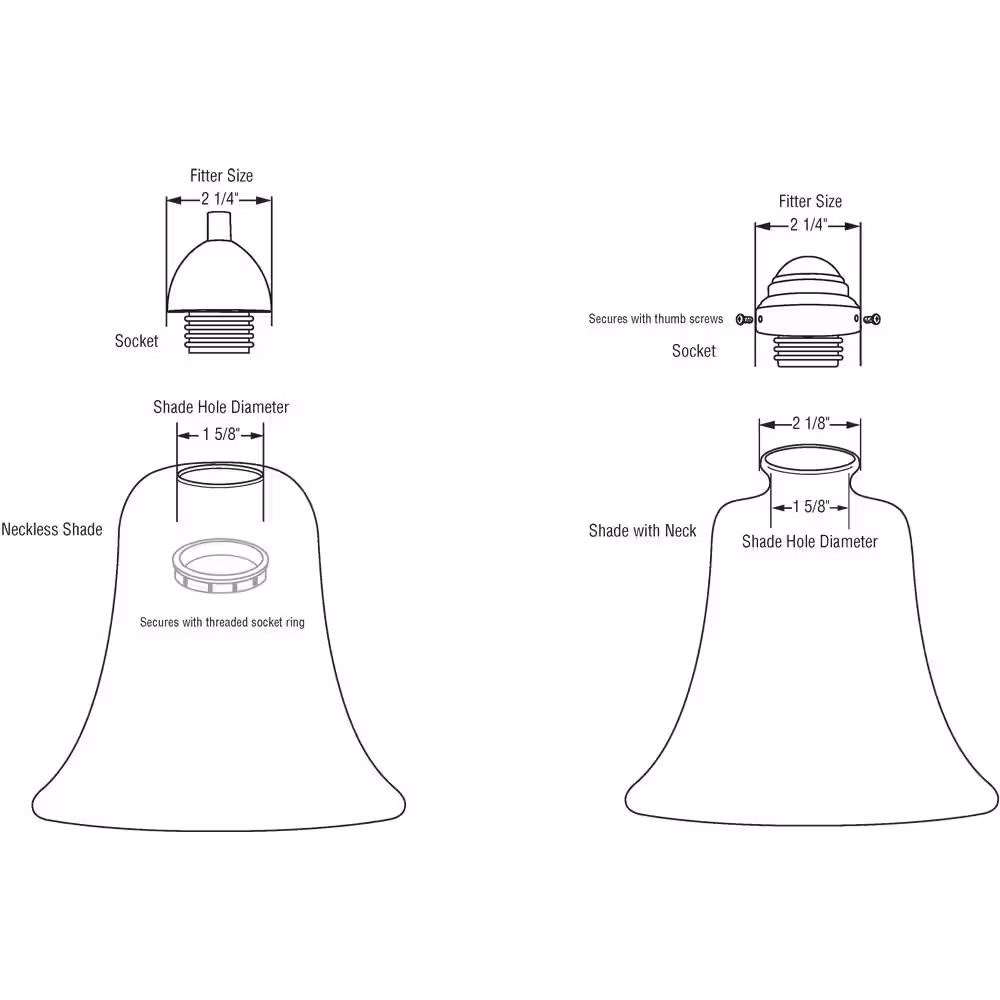 Westinghouse 4-1/2 in. Licorice Marbleized Bell with 2-1/4 in. Fitter and 4-3/4 in. Width
