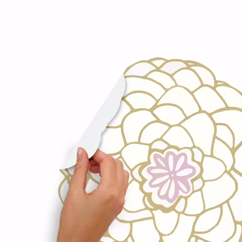 RoomMates Multi Colored Perennial Blooms Peel and Stick Giant Wall Decals