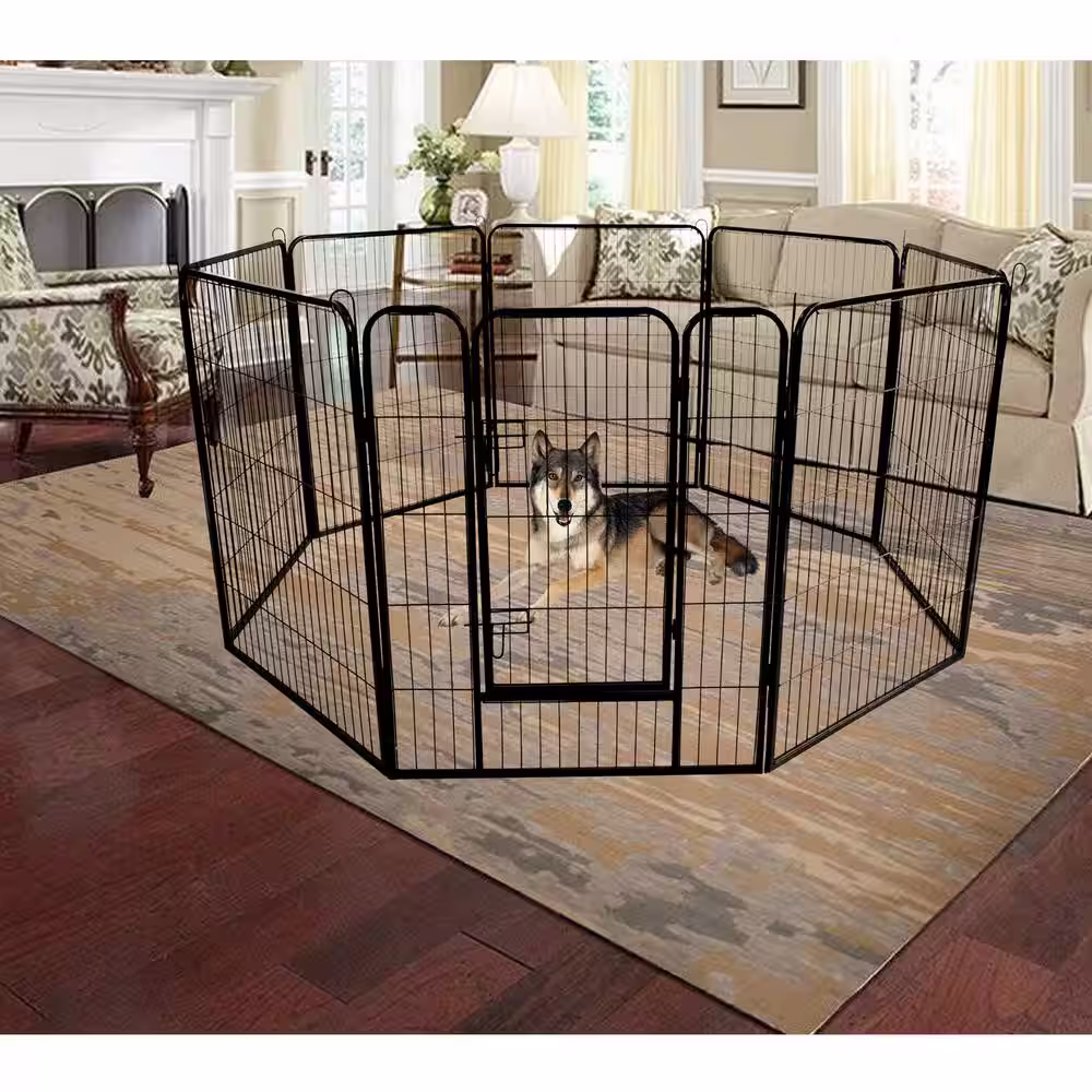 Miscool 40 in. H Lubo Portable Outdoor folding 8-Panels 0.0006-Acre Wireless Dog Fence Kit