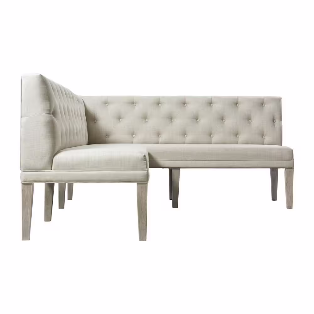 Picket House Furnishings Sumpter Gray 168 in. Bedroom Bench High Back
