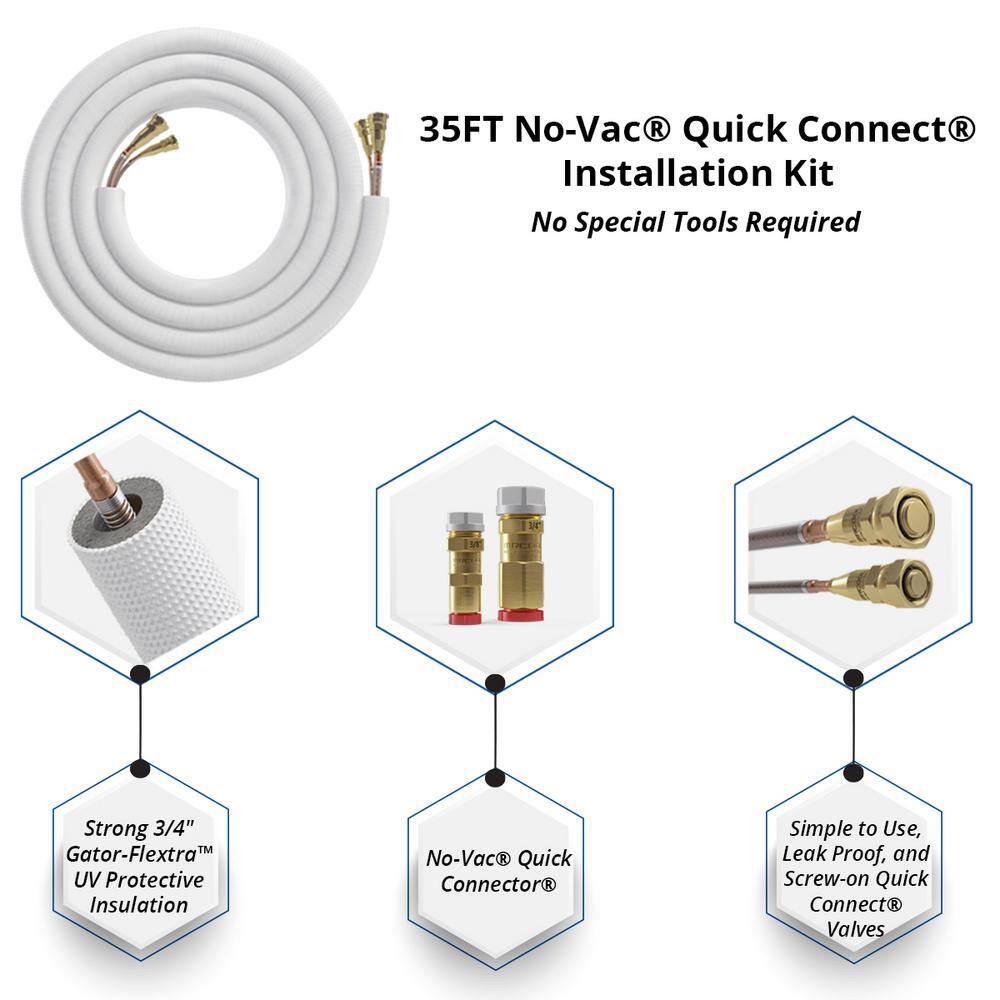 MRCOOL DIY Universal 54000 BTU 17 SEER R410A Split System Heat Pump with 50 ft. NoVac Install Kit -208/230-Volt