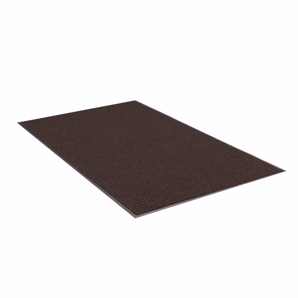 None Apache Rib Cocoa Brown 4 Ft. x 8 Ft. Commercial Door Mat