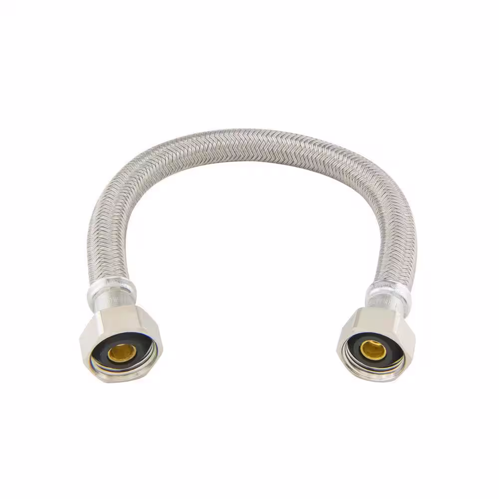 BrassCraft 1/2 in. FIP x 1/2 in. FIP x 12 in. Braided Polymer Faucet Supply Line