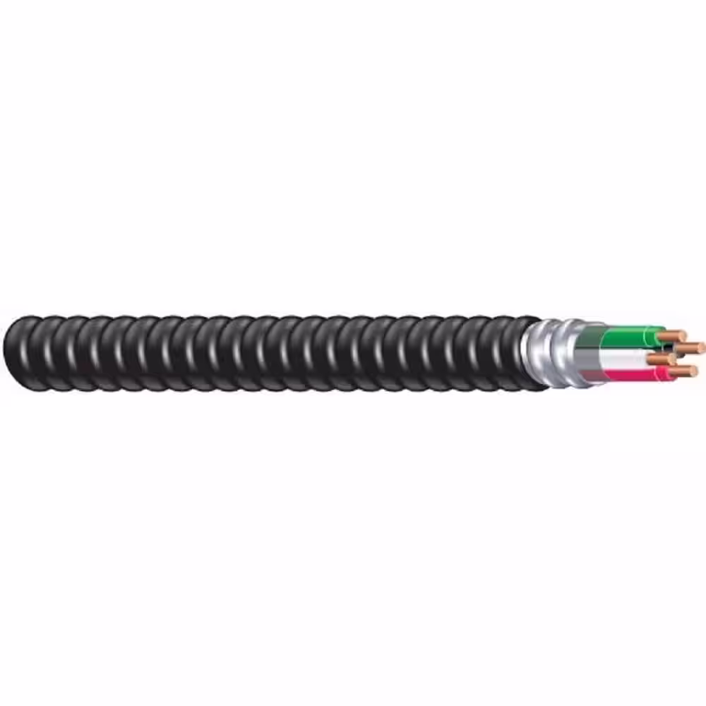 Southwire 50 ft. 14/4 Stranded CU EZ-In Mini-Split MC (Metal Clad) Cable