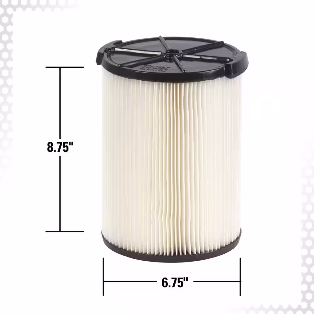 RIDGID General Debris Pleated Paper Wet/Dry Vac Cartridge Filter for Most 5 Gallon and Larger RIDGID Shop Vacuums (16-Pack)