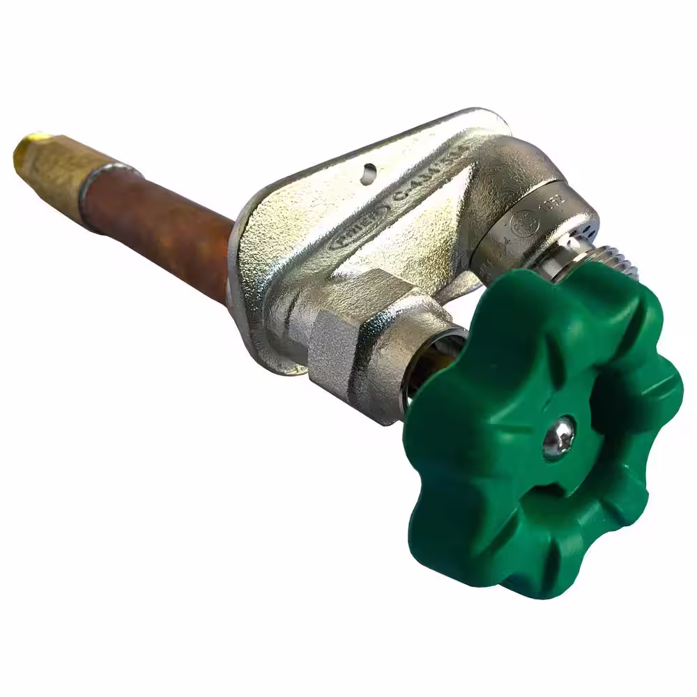 Prier Products 1/2 in. x 8 in. Brass MPT x SWT Self-Draining Heavy Duty Frost Free Anti-Siphon Wall Hydrant