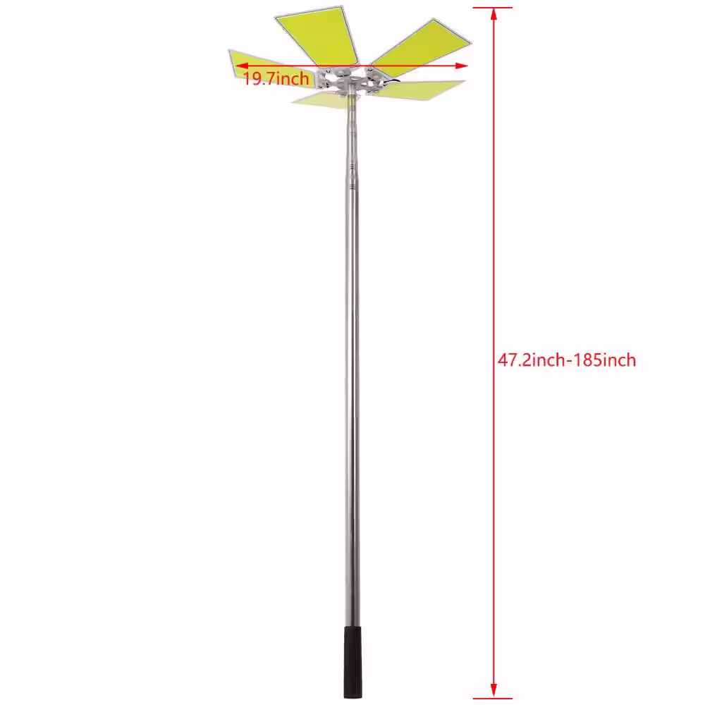 Amucolo 15000 Lumens LED Portable Outdoor Telescopic Camping Light Telescoping Pole Fishing Light Work Light