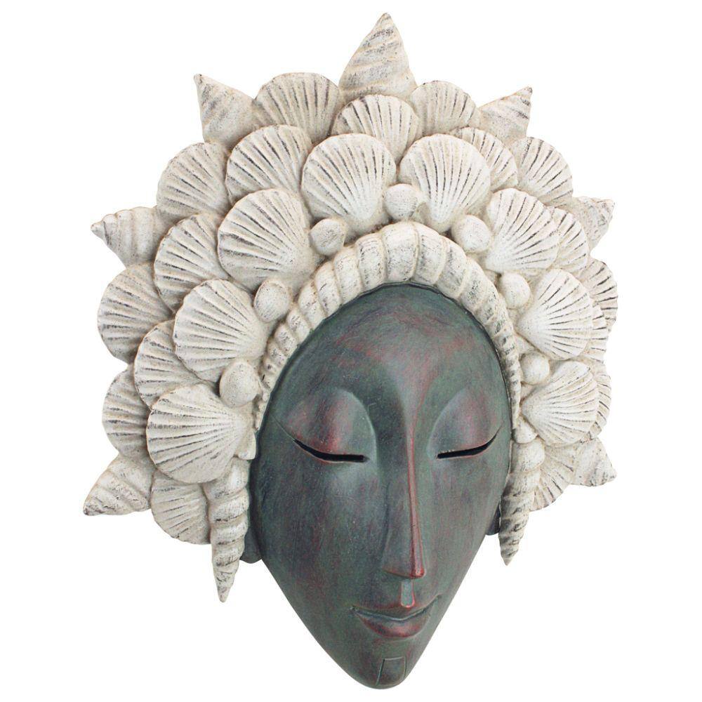 Design Toscano 10 in. x 8 in. The Seashell Maiden Mermaid Wall Sculpture