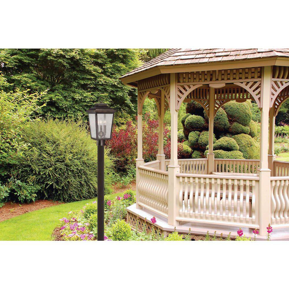the great outdoors by Minka Lavery Irvington Manor 3-Light Chelsea Bronze Outdoor Post Mount