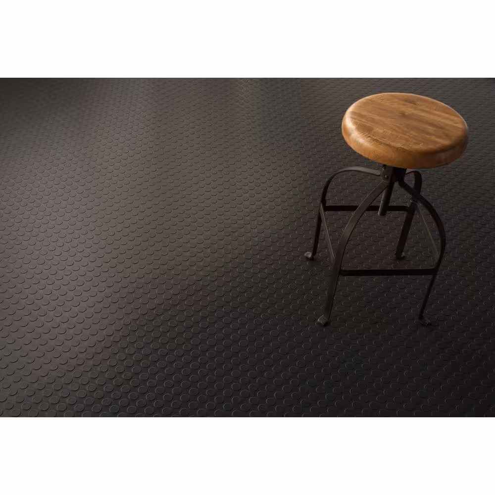 G-Floor Shed Flooring Slate Grey Coin Commercial Vinyl Sheet Flooring (8 ft. W x 16 ft. L)