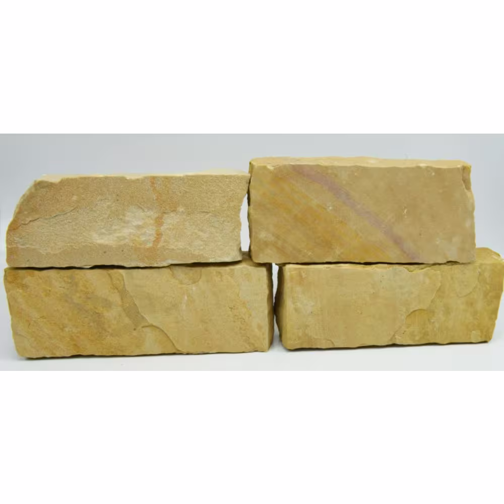Southwest Boulder & Stone Approx 4 in. W x 4 in. Tall 1000 lbs. Beige Buckskin Natural Finish Ledgestone Stone Tree Wall Edging Various Lengths