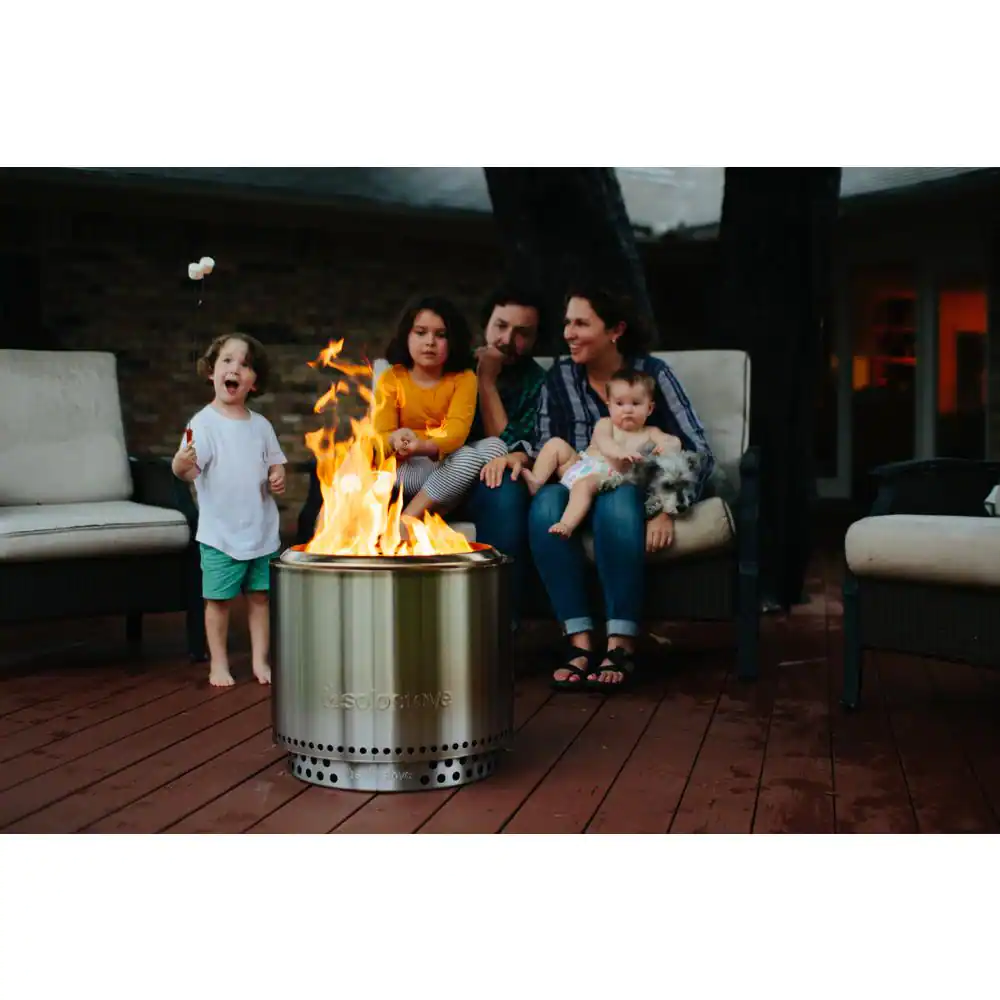 Solo Stove Bonfire 2.0 in.,19.5 in. x 14 in. Outdoor Stainless Steel Wood Burning Fire Pit