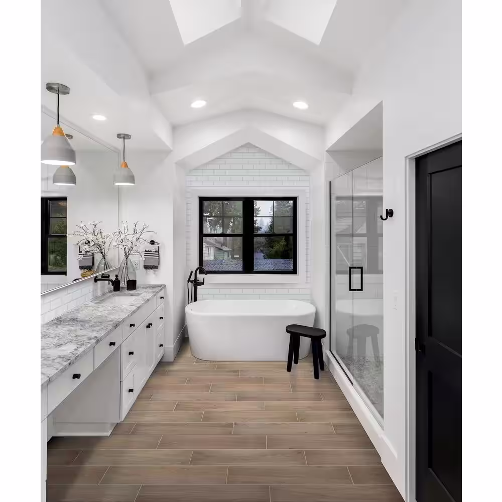 Daltile Emerson Wood Butter Pecan Matte 8 in. x 47 in. Color Body Porcelain Floor and Wall Tile (15.18 sq. ft./Case)