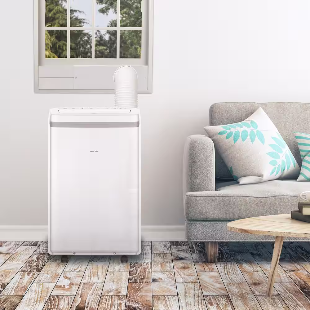 None 13,000 BTU (8,000 BTU DOE) Portable Air Conditioner w/Wheels 350 Sq.Ft Dehumidifer 3-Modes Auto Restart Timer in White