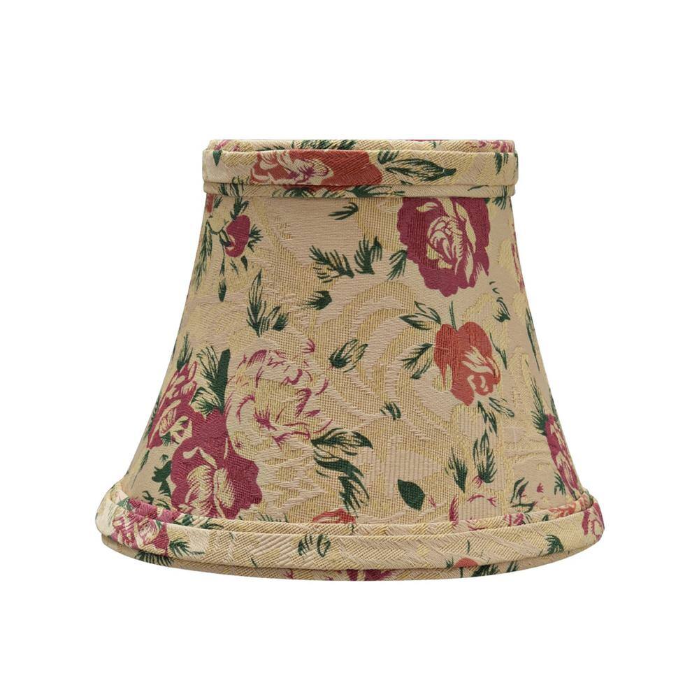 Aspen Creative Corporation 5 in. x 4 in. Floral Print Bell Lamp Shade (6-Pack)