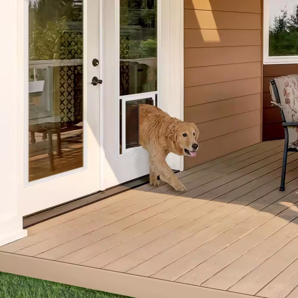 None Plexidor Dog Door 24 in. x 66 in. LoE Glass Insert for 32 in. x 80 in., 34 in. x 80 in. and 36 in. x 80 in. French Doors