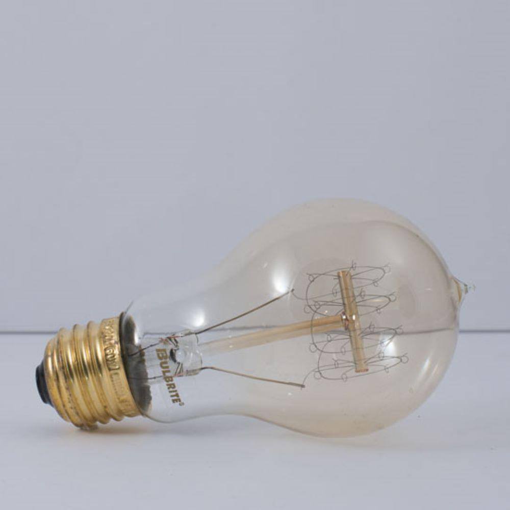 Bulbrite 25-Watt A19 Amber Light Medium Base (E26) Dimmable Antique Nostalgic Loop Incandescent Light Bulb (4-Pack)