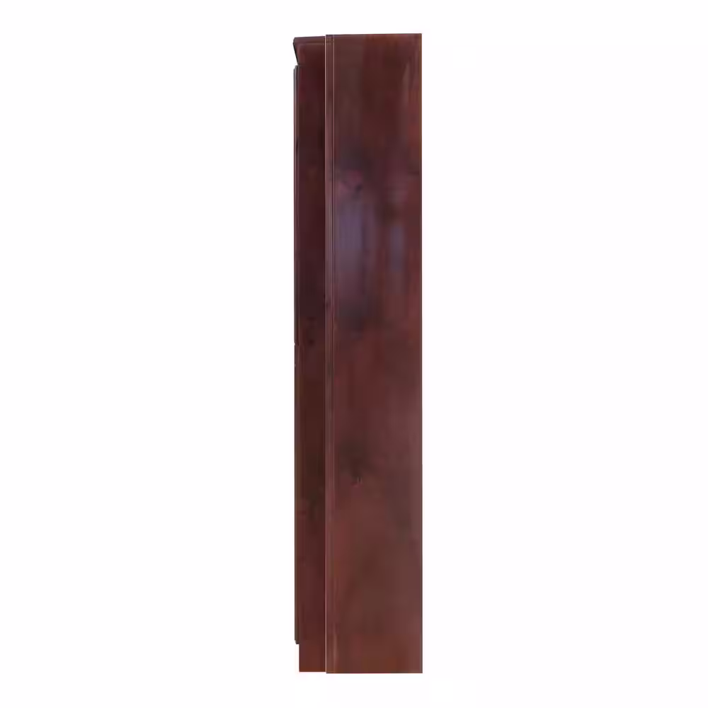 Concepts In Wood 72 in. Cherry Wood 15-shelf Standard Bookcase with Adjustable Shelves