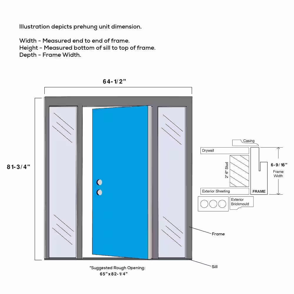 MMI Door 60 in. x 80 in. Right-Hand Inswing Rain Glass Naval Fiberglass Prehung Front Door on 6-9/16 in. Frame