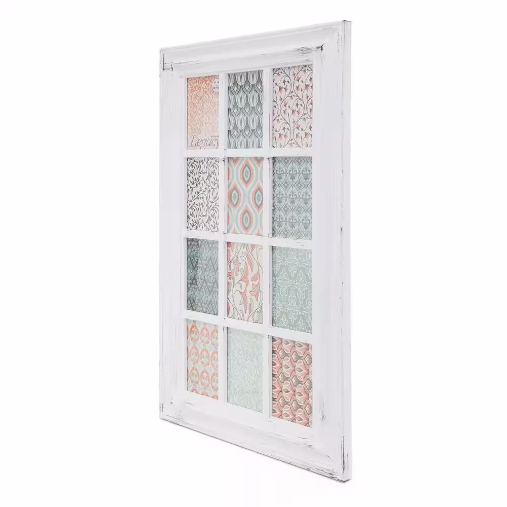 KG Collage Frame - Distressed White, Holds 12 4