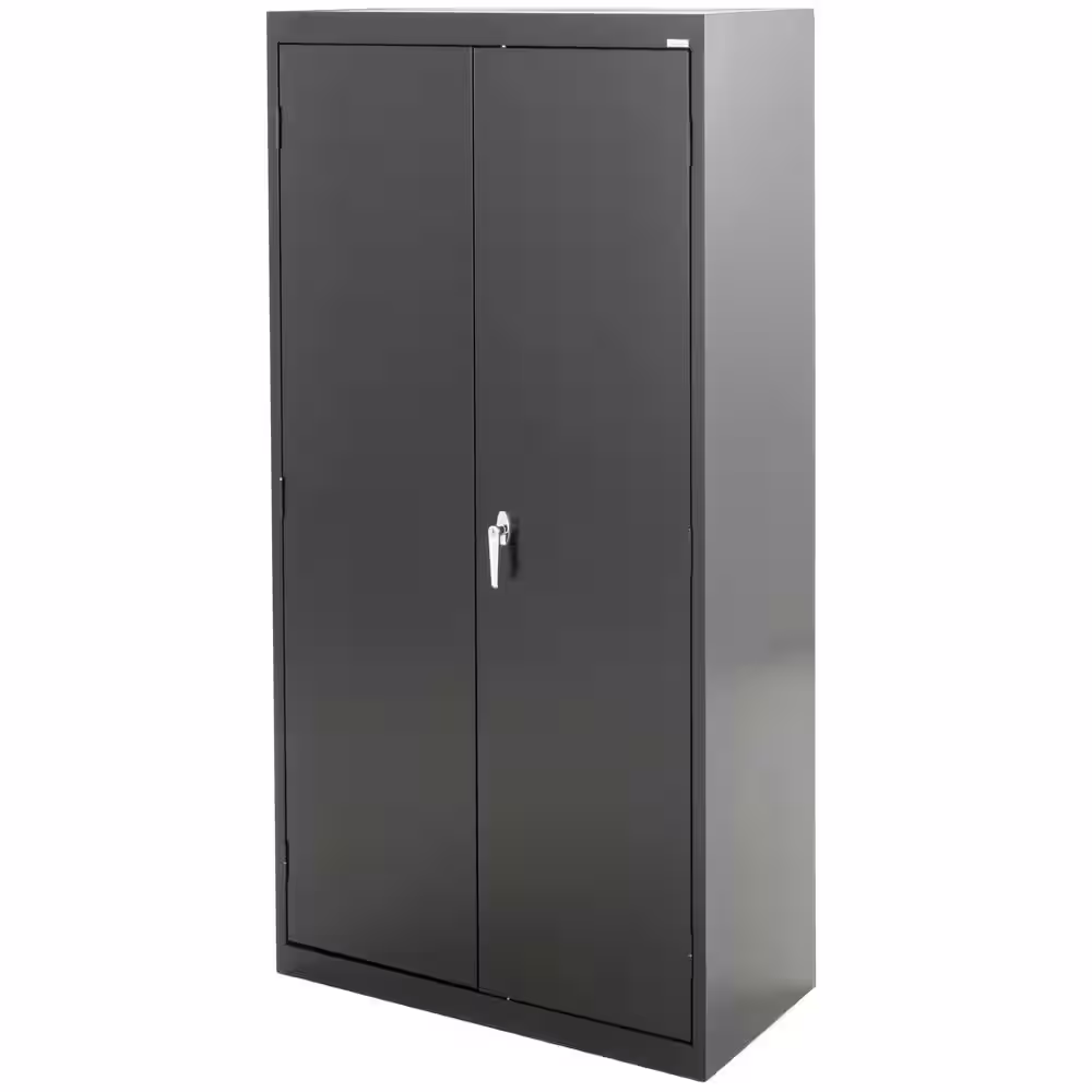 Sandusky Classic Series Steel Combination Cabinet with Adjustable Shelves in Black (72 in. H x 36 in. W x 18 in. D)