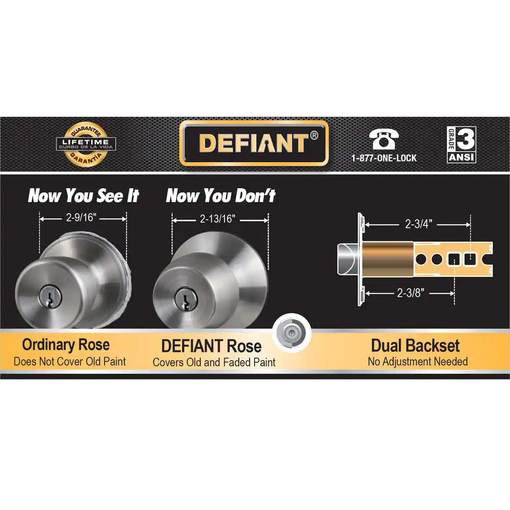 Defiant Hartford Matte Black Single Cylinder Combo Pack