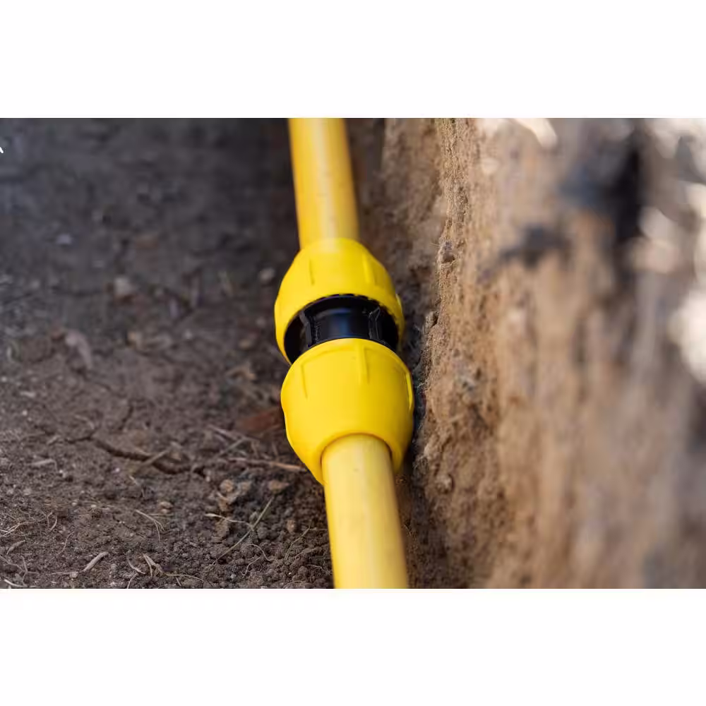 HOME-FLEX 1 in. IPS DR 11 Underground Yellow Poly Gas Pipe Coupler
