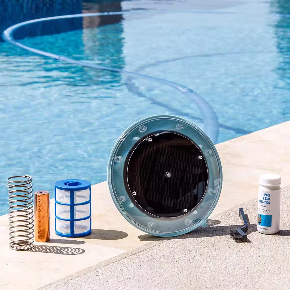 XtremepowerUS Large Solar-Powered Algaecide Killer Pool Ionizer and Purifier System for 35,000 Gal. In/Above Ground Pools