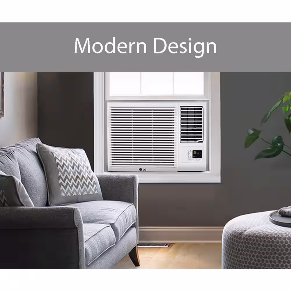LG 7,600 BTU 115-Volt Window Air Conditioner, Cools 330 Sq. Ft. with Cool and Heat, Remote