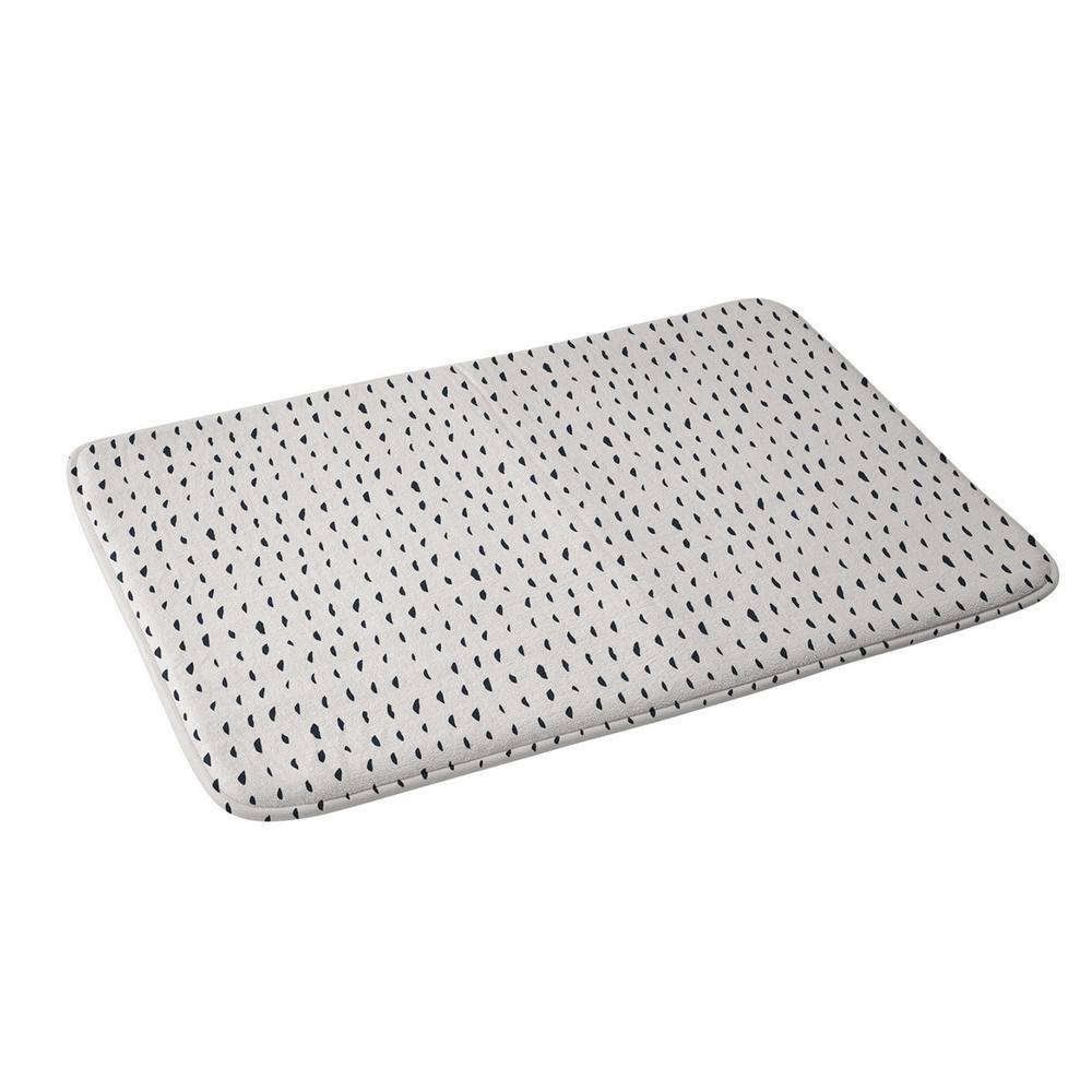 DenyDesigns. Holli Zollinger Adobo Rain 34 in. x 21 in. Black Memory Foam Bath Mat