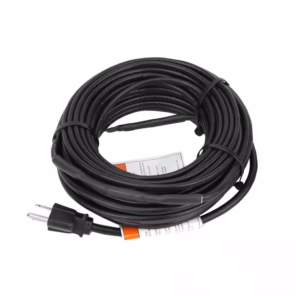 WarmlyYours Ice Shield Roof and Gutter Deicing Cable Kit, Plug-in, 120V (60 Ft)