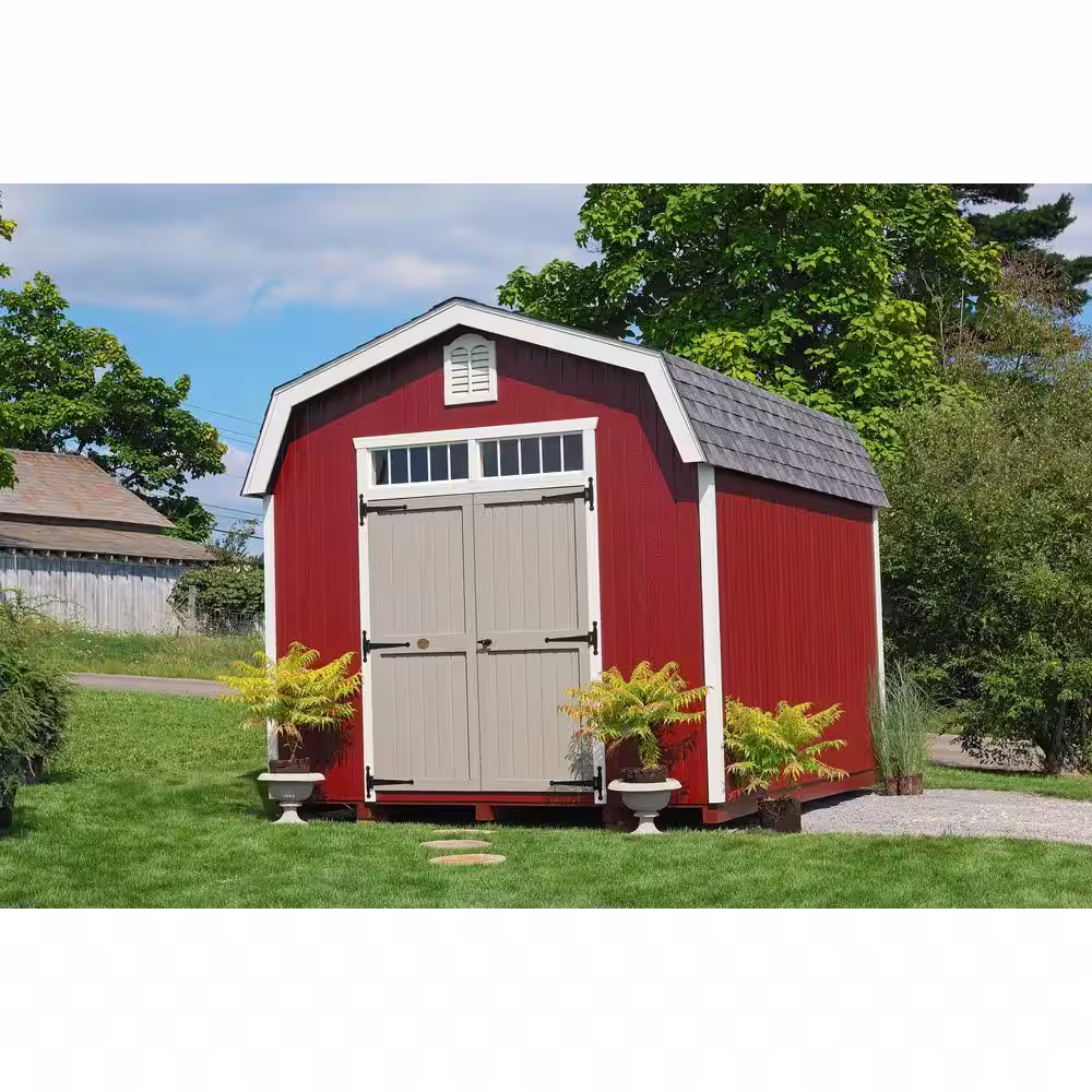 LITTLE COTTAGE CO. Colonial Woodbury 10 ft. x 20 ft. Wood Storage Building DIY Kit with 6 ft. Sidewalls with Floor