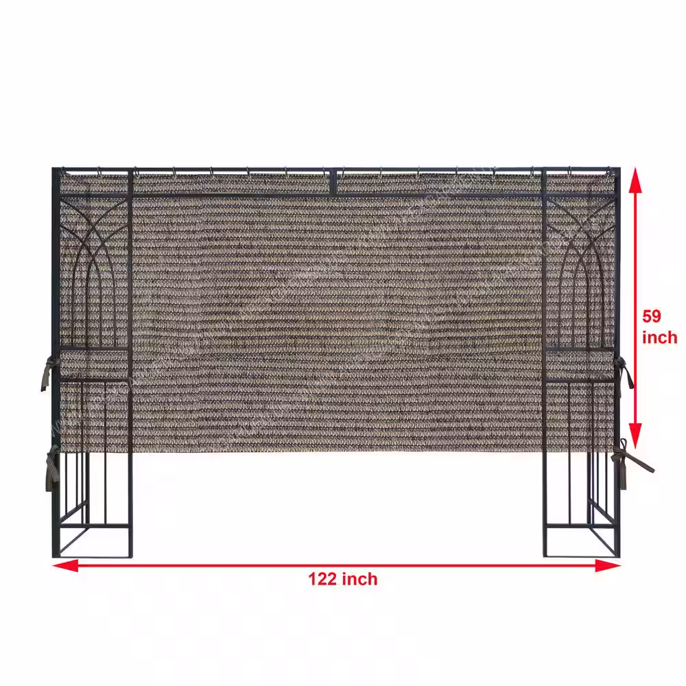 APEX GARDEN 122 in. L 10 ft. Polyethylene PE Privacy Panel (1-Sided Wall Panel Only, 2/3 Length)