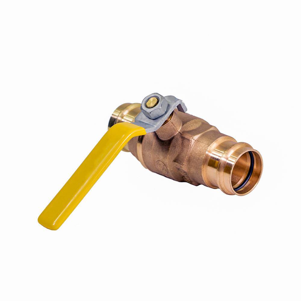 The Plumber's Choice 4 in. Brass Double-O-Ring Press Ball Valve (Pack of 5)