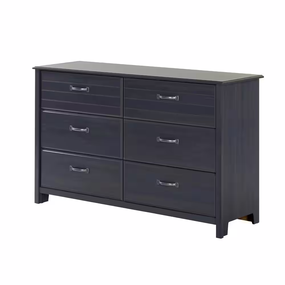 South Shore Ulysses 6-Drawer Blueberry Dresser