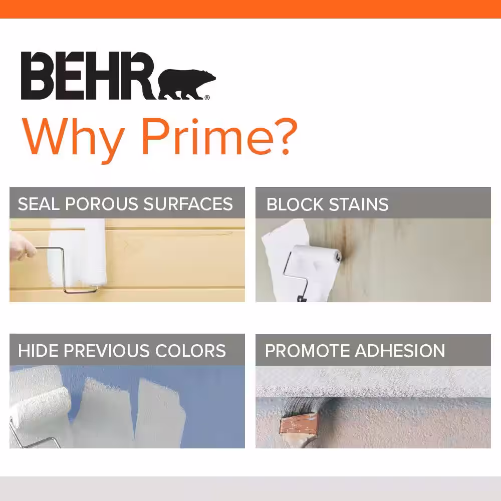 BEHR 1 Gal. White Acrylic Interior Drywall Plus Primer and Sealer