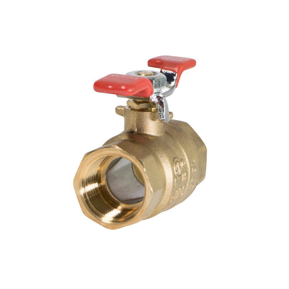 The Plumber's Choice 3/4 in. SWT x 3/4 in. SWT Premium Brass Full Port Ball Valve with T-Handle (10-Pack)