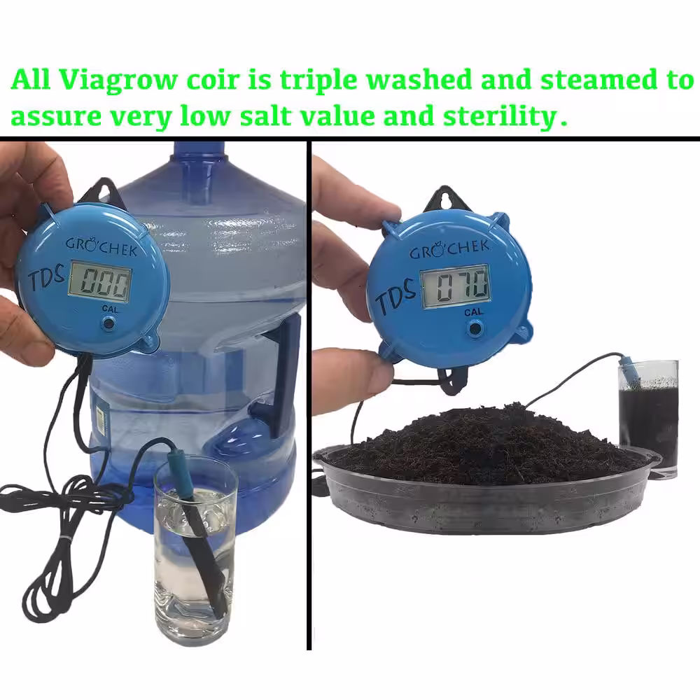 Viagrow 1.4 lbs./650g Premium Coco Coir, Soilless Grow Media, Coconut Coir Brick (6-Pack)