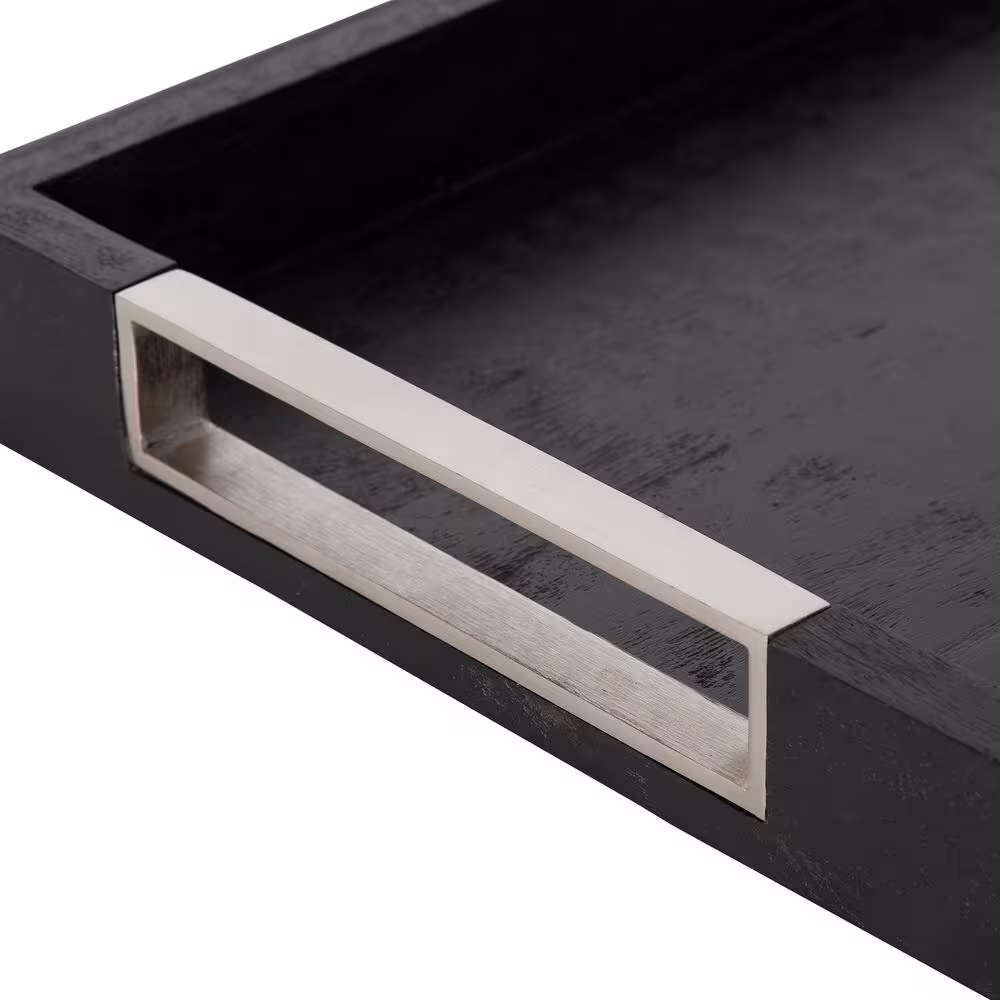 Kate and Laurel Heller Black Decorative Tray