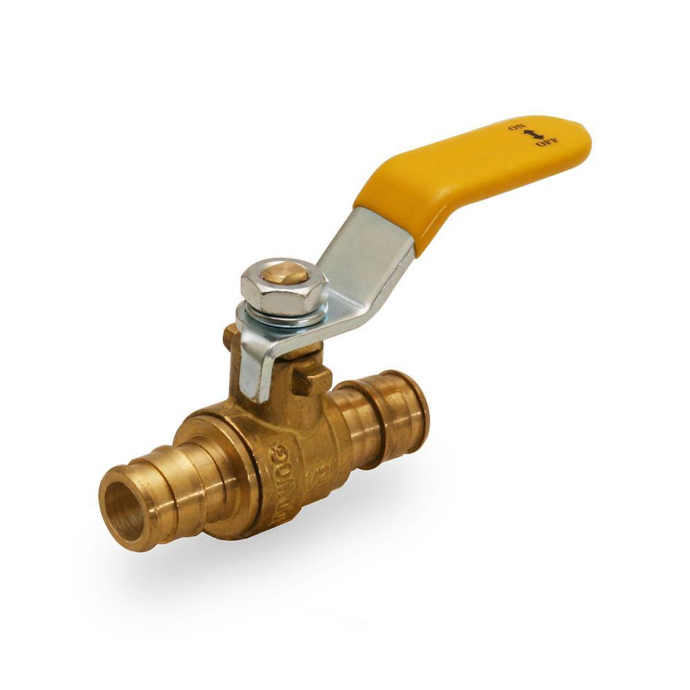 The Plumber's Choice 1-1/2 in. Heavy-Duty Brass Full Port PEX Ball Valve with Expansion PEX Connection (10-Pack)