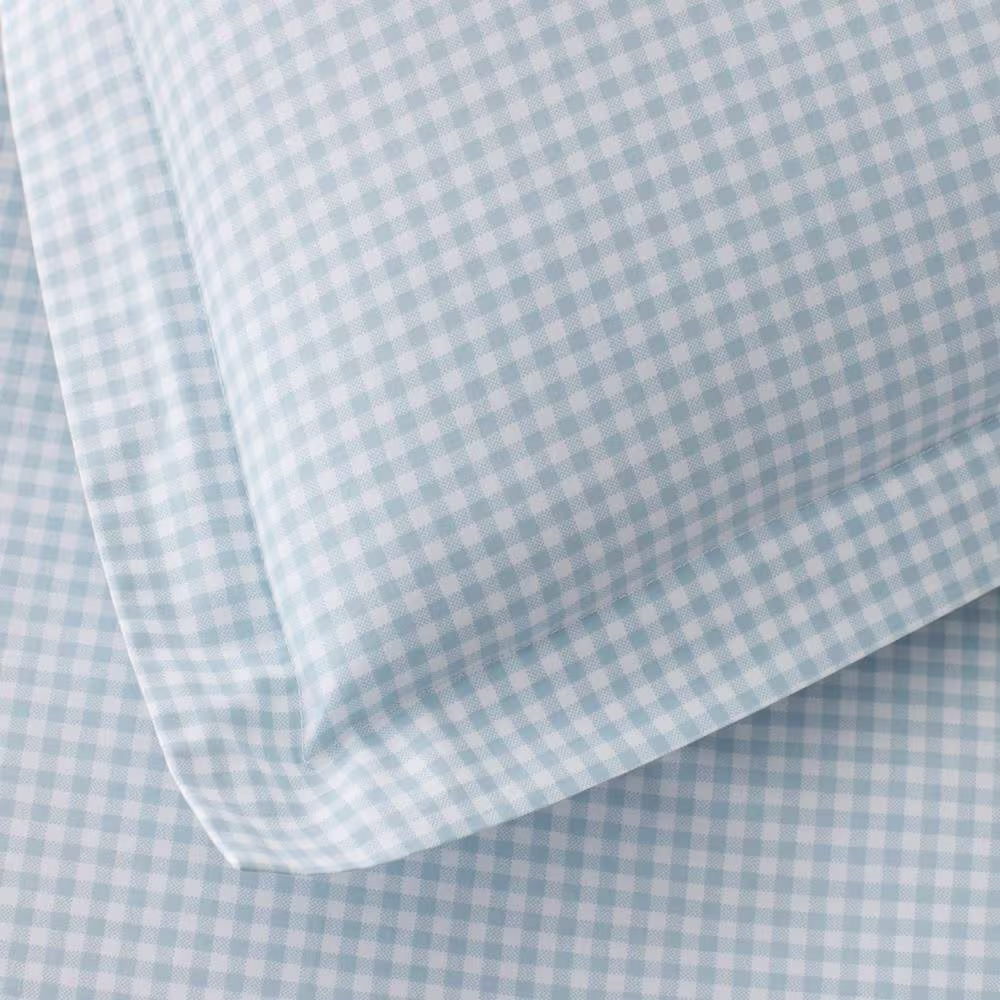 The Company Store Company Kid's Ditsy Gingham Organic Cotton Percale Pillowcases (Set of 2)