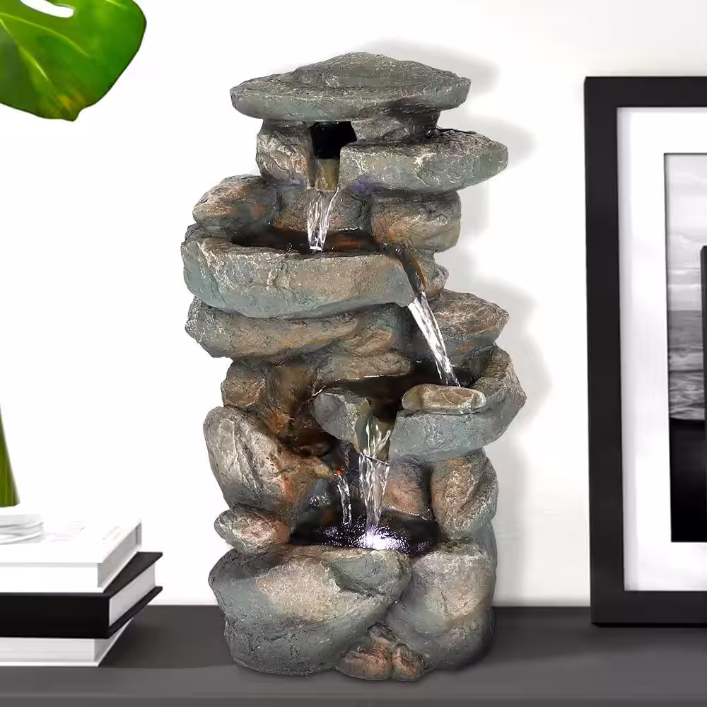 Watnature Rockery Tabletop Fountain, 16 H