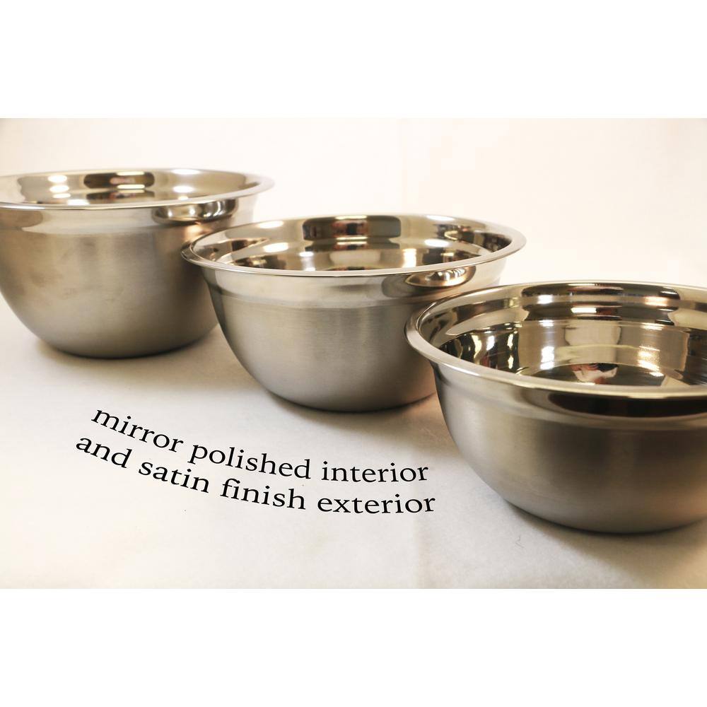 ExcelSteel 8 QT Professional Satin Finish Stainless Steel Mixing Bowl