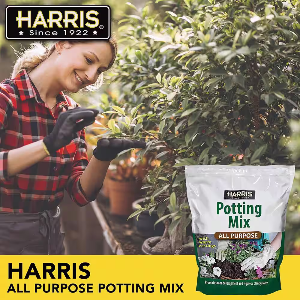 Harris 4 Qt. All Purpose Potting Soil Mix with Worm Castings (4-Pack)