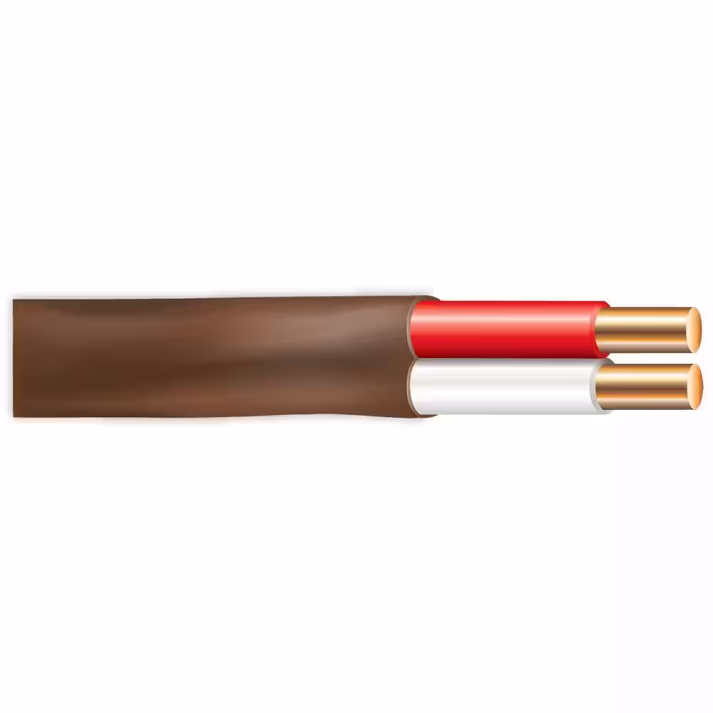 Cerrowire 500 ft. 18/2 Brown Solid Copper CL2R Thermostat Wire