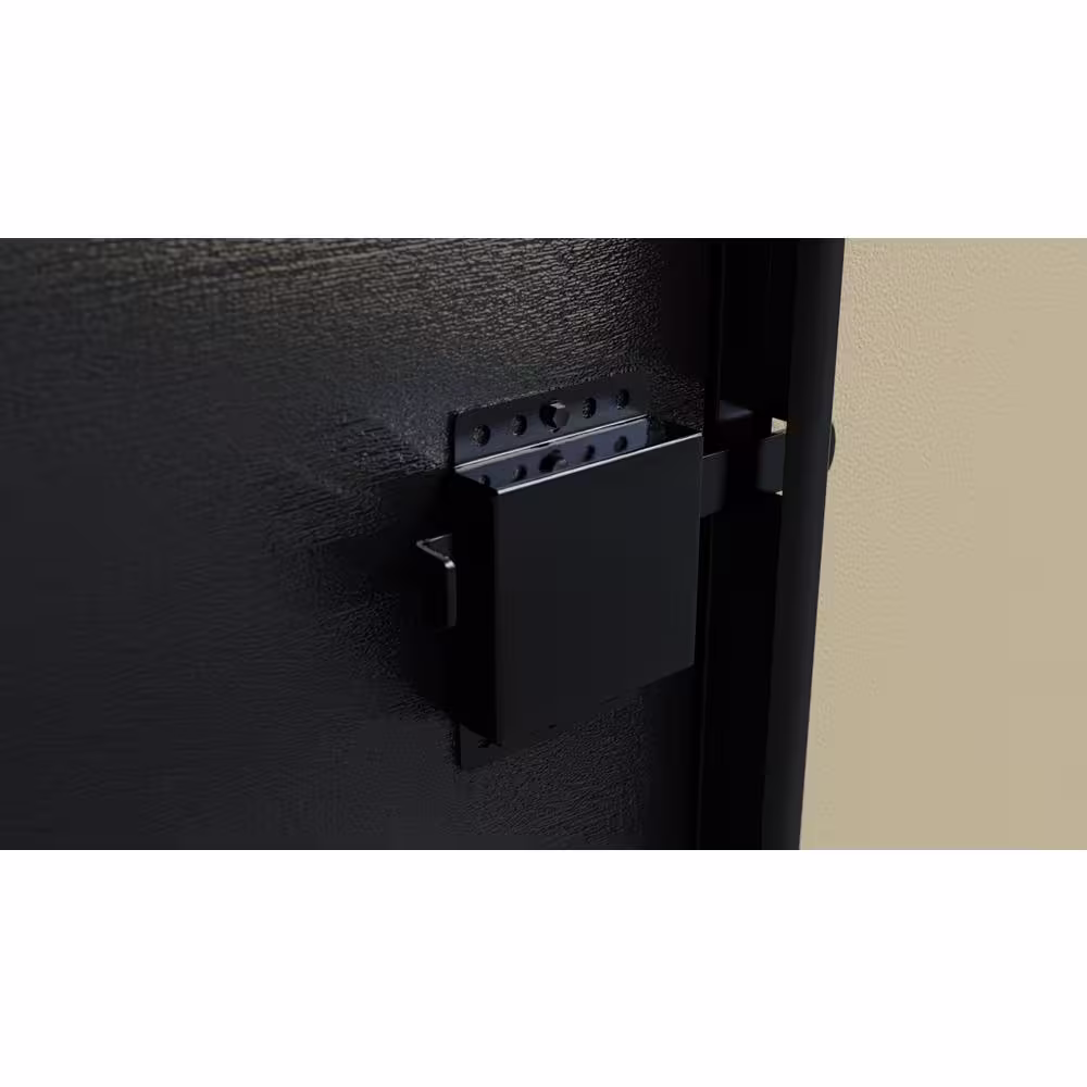 IDEAL SECURITY Black Garage Door Side Lock with Spring-Loaded Bolt (3-Pack)