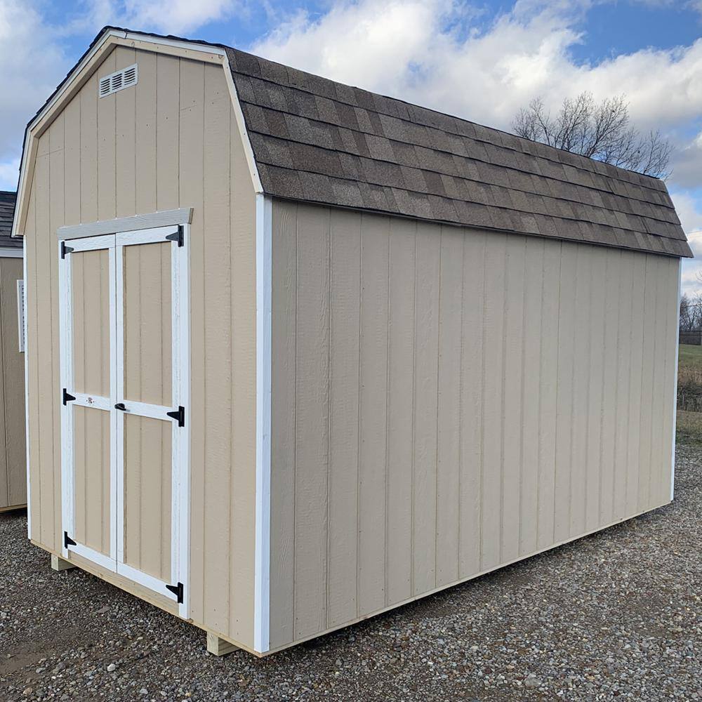 LITTLE COTTAGE CO. Value Gambrel 12 ft. x 18 ft. Wood Storage Building Precut Kit with 6 ft. Sidewalls