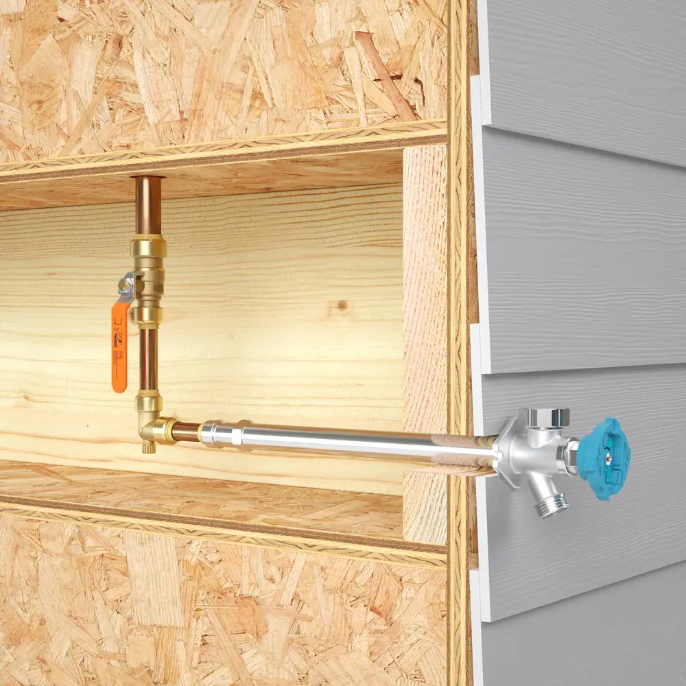 SharkBite 1/2 in. x 10 in. Push-to-Connect x MHT Brass Anti-Siphon Frost Free Sillcock Valve