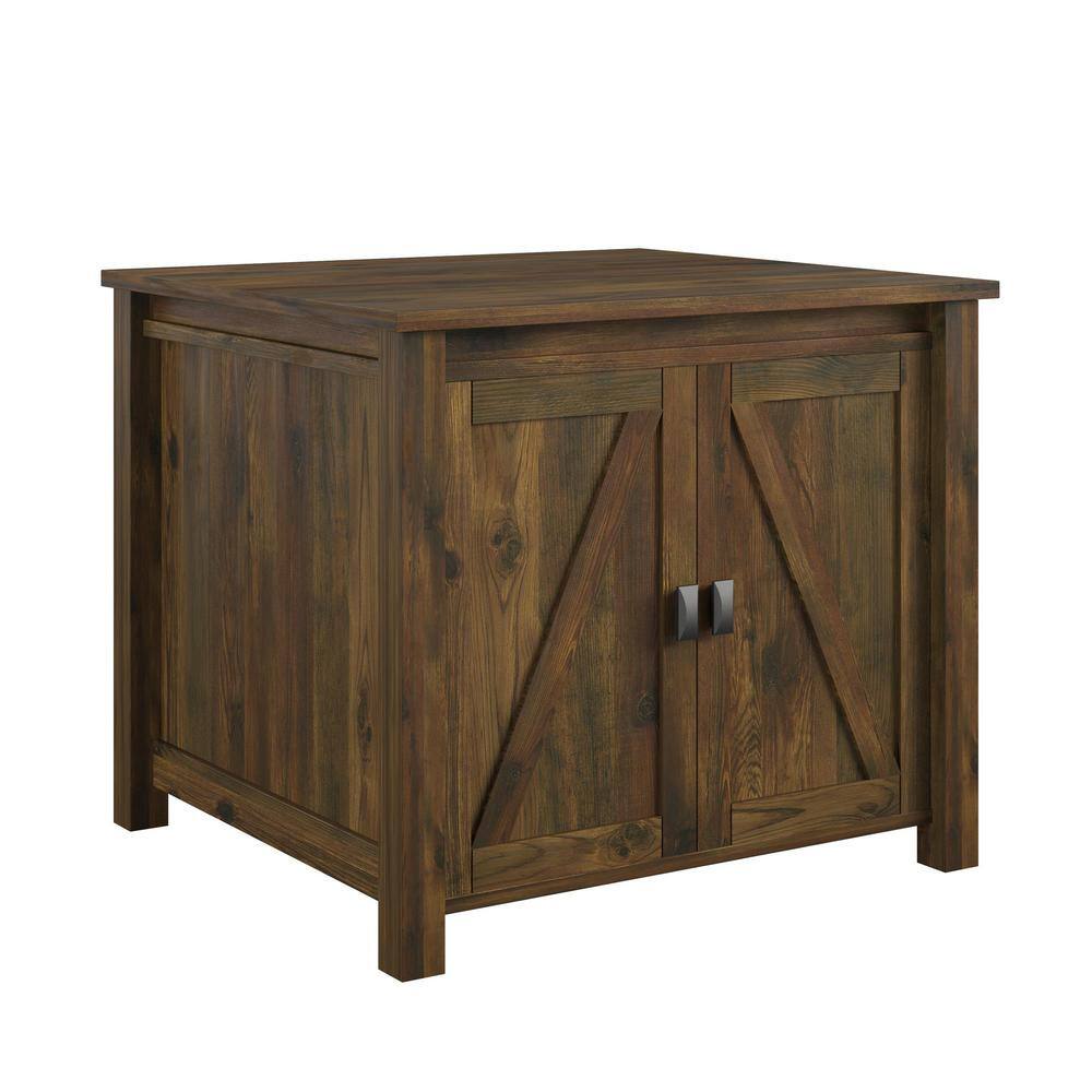None Farmington Litter Box Enclosure, Rustic