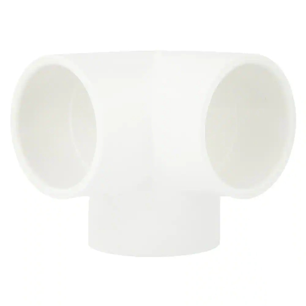 Charlotte Pipe 1 in. x 1 in. 90 Degree Socket x Hub PVC Elbow with Side Outlet